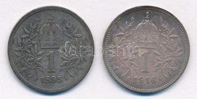 Ausztria 1895-1916. 1K Ag "Ferenc József" (2xklf)  T:1-,2- patina
Austria 1895-1916. 1 Co...