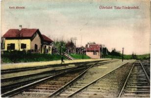 Tata, Tata-Tóváros; Kerti állomás, vasútállomás (r)