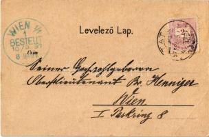 1897 (Vorläufer!) Tata, Tata-Tóváros; Vár, Grófi kastély, Kegyesrendiek Társháza, Gimnázium, Remetes...