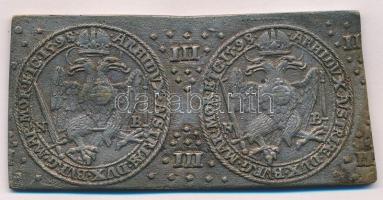 1598N-B Tallér csegely "Rudolf", modern fém replika (2x) T:2