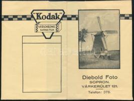 Diebold Foto Sopron fotótartó tasak, Kodak reklámmal