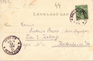 1897 (Vorläufer!) Budapest, Nemzeti múzeum, Műegyetem, Nemzeti színház, Központi pályaudvar, új orsz...