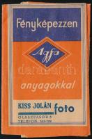 Kiss Jolán Foto fotótartó tasak, Agfa reklámmal
