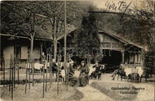 Miskolc, Miskolctapolca, Görömbölytapolca, Tapolca; fürdő részlet a vendéglő kertjével (EK)