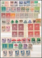 Magyar okmánybélyeg összeállítás, benne használatlan és pecsételt is, kétoldalas A4-es berakólapon