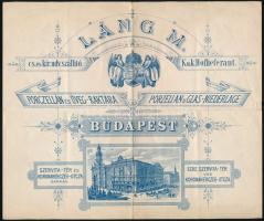 1905 Bp., Láng porcelán és üvegraktára Budapest Szervita tér reklám