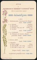 1906 A Szabadkai Nemzeti Casinó dalestélyének műsora