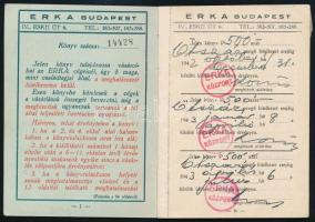 1942 Bp. IV., ERKA vásárlási könyv
