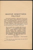 Gróf Teleki Pál: Magyar nemzetiségi politika. Bp., 1940, Stádium. Kiadói papírkötés, jó állapotban