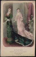 cca 1854-1883 7 db színes divatkép, különböző divatlapokból