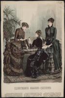cca 1854-1883 7 db színes divatkép, különböző divatlapokból