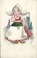 Dutch girl litho