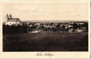 1918 Tata, Tata-Tóváros; látkép templommal. Kiadja Lindenberg Adolf 18/11.