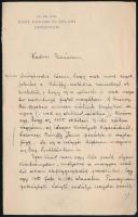 1931 Bécs, Szekfű Gyula (1883-1955) történész saját kézzel írt levele a Cs. és Kir. Házi, Udvari és Állami Levéltár fejléces levélpapírján