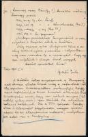 1931 Bécs, Szekfű Gyula (1883-1955) történész saját kézzel írt levele a Cs. és Kir. Házi, Udvari és ...