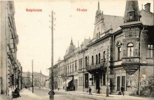 1914 Salgótarján, Fő utca, üzletek. Kiadja Singer Lajos 689.