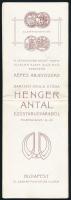 cca 1900 Bartsch Gyula utóda Henger Antal Ezüstárugyárának képes árjegyzéke