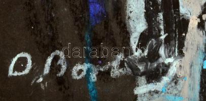 Borbély Gizella (1920-1994): Kéttornyú templom, pasztell, papír, jelzett, 50×35 cm