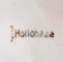 Hollóházi virágmintás porcelán váza, matricás, jelzett, apró kopásnyomokkal, m: 20 cm