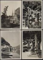 cca 1940 Ausztriai tájképek, életképek (Halstatt, Graz, Salzburg, stb.) 7 db fotó, 18×13 cm