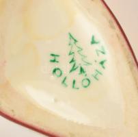 Hollóházi porcelán asztali szett, 4 db, matricás, jelzett, kopottak, fogpiszkálók: 4,5x7x4 cm., ki h...