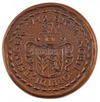 Tóth Sándor (1933-2019) "Csengerért - Tsenger 1742 sigil nobil oppidi" kétoldalas Br plake...