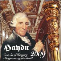 2009. 5Ft-200Ft Haydn (7xklf) forgalmi érme sor, benne Joseph Haydn Ag emlékérem (12g/0.999/29mm) T:PP  Adamo FO43.4