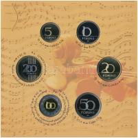 2009. 5Ft-200Ft "Haydn" (7xklf) forgalmi érme sor, benne "Joseph Haydn" Ag emlék...