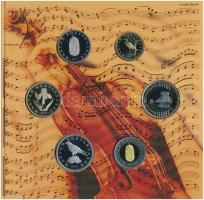 2009. 5Ft-200Ft "Haydn" (7xklf) forgalmi érme sor, benne "Joseph Haydn" Ag emlék...