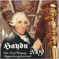 2009. 5Ft-200Ft Haydn (7xklf) forgalmi érme sor, benne Joseph Haydn Ag emlékérem (12g/0.999/29mm) T:BU kis patina Adamo FO43.3
