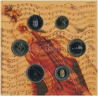 2009. 5Ft-200Ft "Haydn" (7xklf) forgalmi érme sor, benne "Joseph Haydn" Ag emlék...