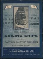 cca 1920 Nagy óceánjáró hajók képes prospektusa, árakkal, angol nyelven