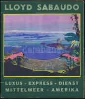 cca 1920 Lloyd Sabaudo luxushajóútjainak képes prospektusa német nyelven