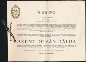 1937 Meghívó a Róbert főherceg fővédnöksége alatt álló Szent István bálra