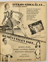 1939-40 A Hunnia Filmgyár Rt. 30 oldalas, aktuális évi filmeket bemutató albuma. Címeres vászonkötés...