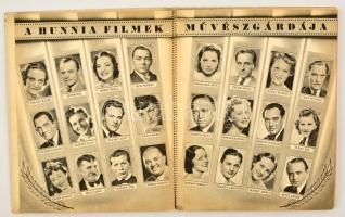 1939-40 A Hunnia Filmgyár Rt. 30 oldalas, aktuális évi filmeket bemutató albuma. Címeres vászonkötés...