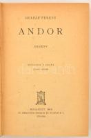 Molnár Ferenc: Andor. Regény. Bp., 1918. Athenaeum Félvászon kötésben
