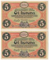 Zalaegerszeg / hadifogolytábor 1916. augusztus 15. 5K arab sorozat- és sorszámmal (2x) sorszámkövető...