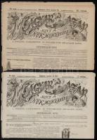 1875-1881 Magyar Bazár, 4 száma, szakadozottak, sérültek