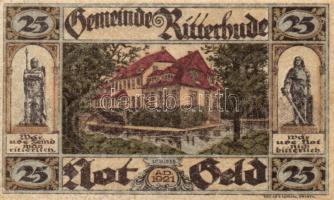 Német Birodalom/Weimari Köztársaság Ritterhude 1921. 25Pf + 50Pf + 75Pf 3 klf teljes sor T:I