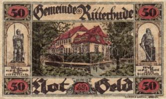 Német Birodalom/Weimari Köztársaság Ritterhude 1921. 25Pf + 50Pf + 75Pf 3 klf teljes sor T:I