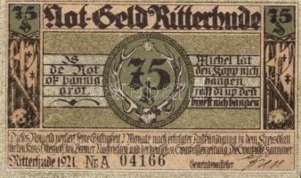 Német Birodalom/Weimari Köztársaság Ritterhude 1921. 25Pf + 50Pf + 75Pf 3 klf teljes sor T:I