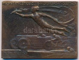 Berán Lajos (1882-1943) DN Magyar Athlétikai Club Motorsport Osztály bronz emlékplakett (53x70mm) T:2-