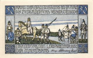 Német Birodalom/Weimari Köztársaság Stassfurt 1921. 50Pf (3X) 3klf, teljes sor T:I