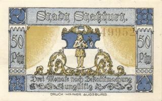 Német Birodalom/Weimari Köztársaság Stassfurt 1921. 50Pf (3X) 3klf, teljes sor T:I