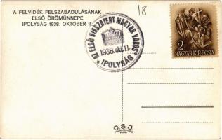 1938 Ipolyság, Sahy; bevonulás, katonai zenekar / entry of the Hungarian troops, military music band...