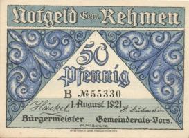 Német Birodalom/Weimari Köztársaság Rehmen 1921. 25Pf (2x) + 50Pf (4X) 6klf, teljes sor T:I