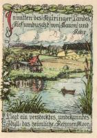 Német Birodalom/Weimari Köztársaság Rehmen 1921. 25Pf (2x) + 50Pf (4X) 6klf, teljes sor T:I