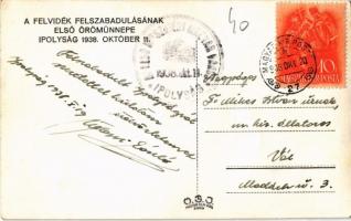 1938 Ipolyság, Sahy; bevonulás, kerékpáros katonák / entry of the Hungarian troops, soldiers on bicy...