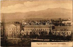 1911 Fogaras, Fagaras; Vártér. Wazek Adolf kiadása / Schlossplatz / castle square  (EK)